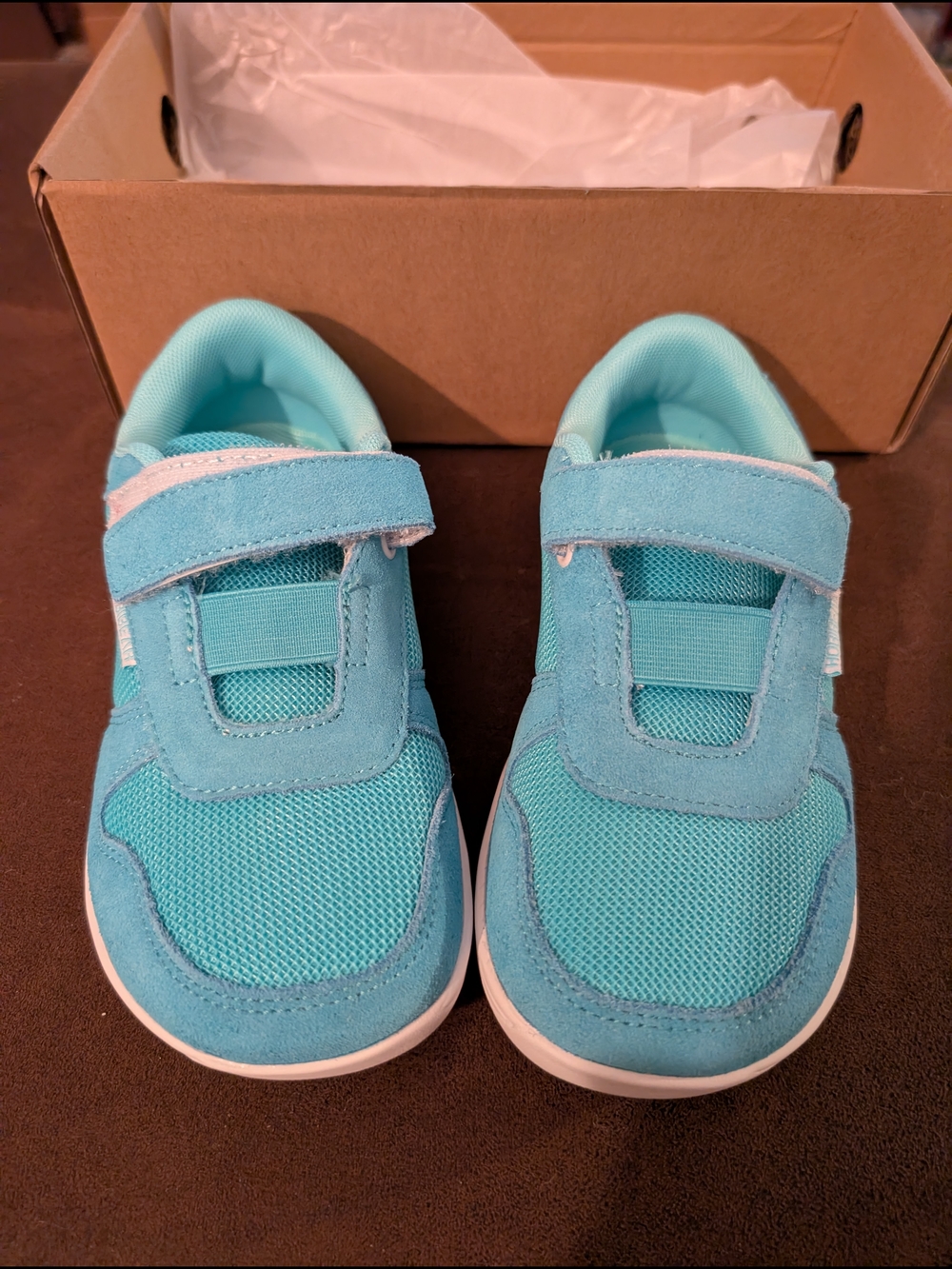 Kids Aqua Hook-and-Loop Sneakers for Everyday Play